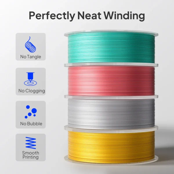 Elegoo Silk PLA Filament 1.75mm Colored 1KG Elegoo Silk PLA Filament 1.75mm Colored 1KG